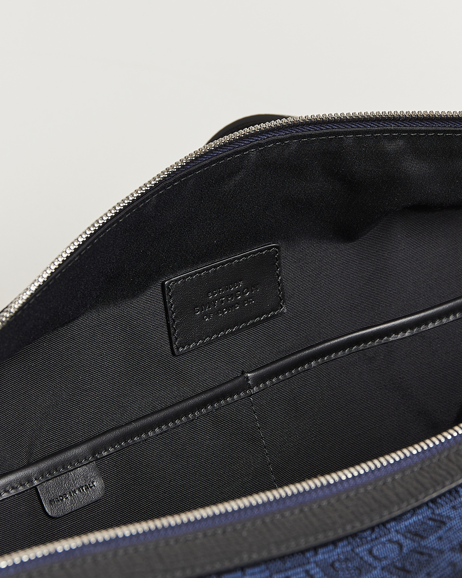 Herre | Tasker | Smythson | Canvas Stamp Travel Bag Navy