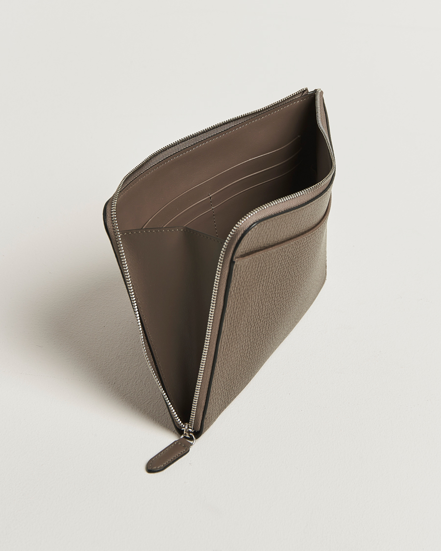 Herre | Tasker | Smythson | Ludlow Flat Organiser Pouch Dark Taupe