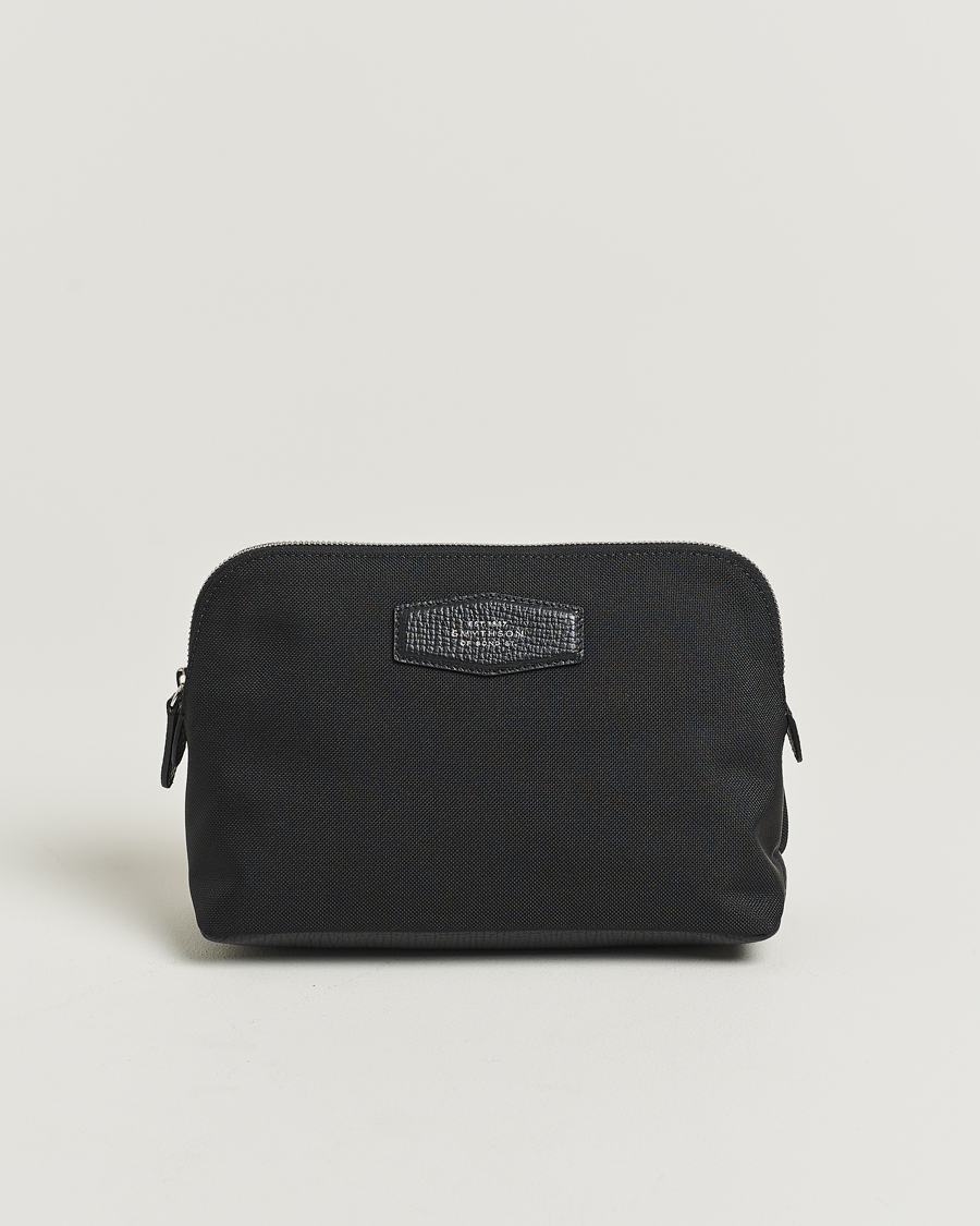 Herre | Tasker | Smythson | Canvas Norton Travel Pouch Black