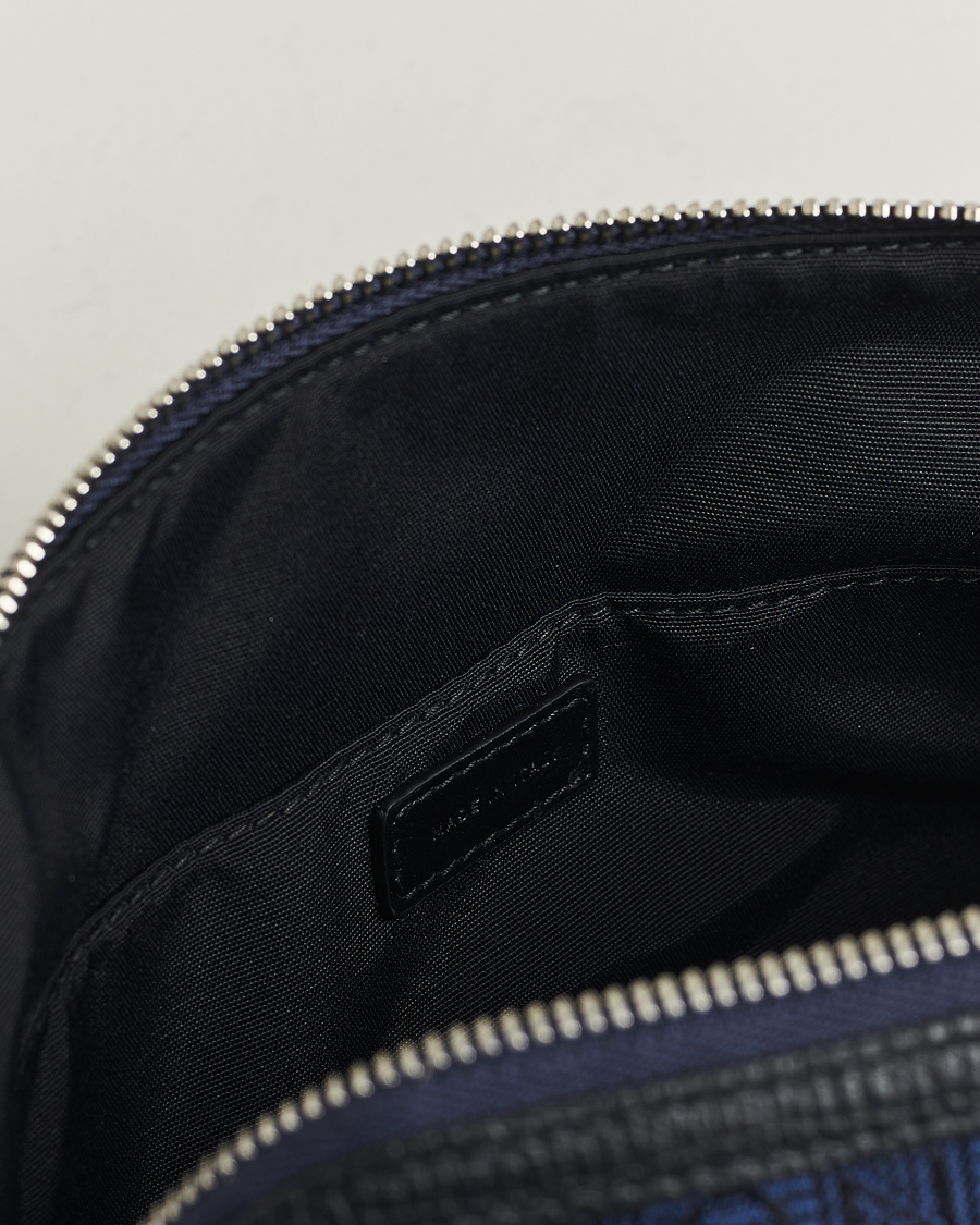 Herre | Tasker | Smythson | Canvas Stamp Travel Pouch Navy