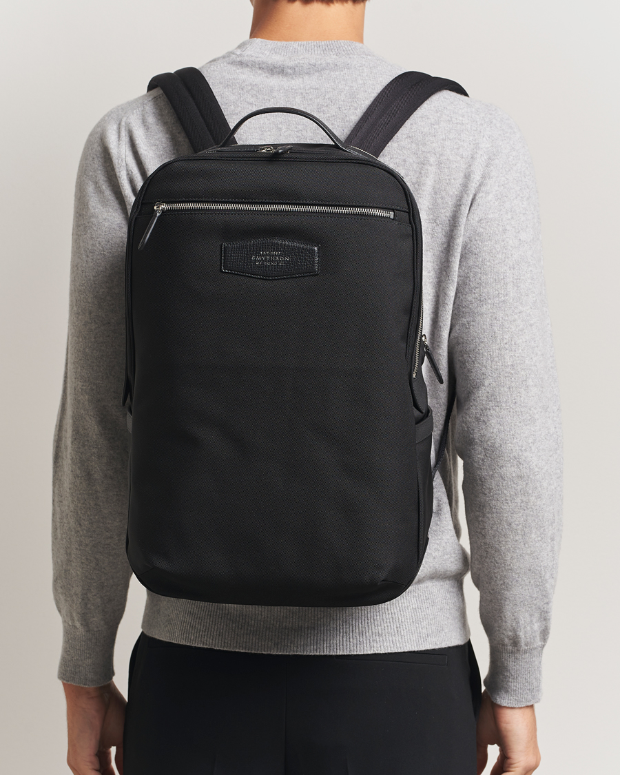 Herre | Tasker | Smythson | Canvas Norton Backpack Black