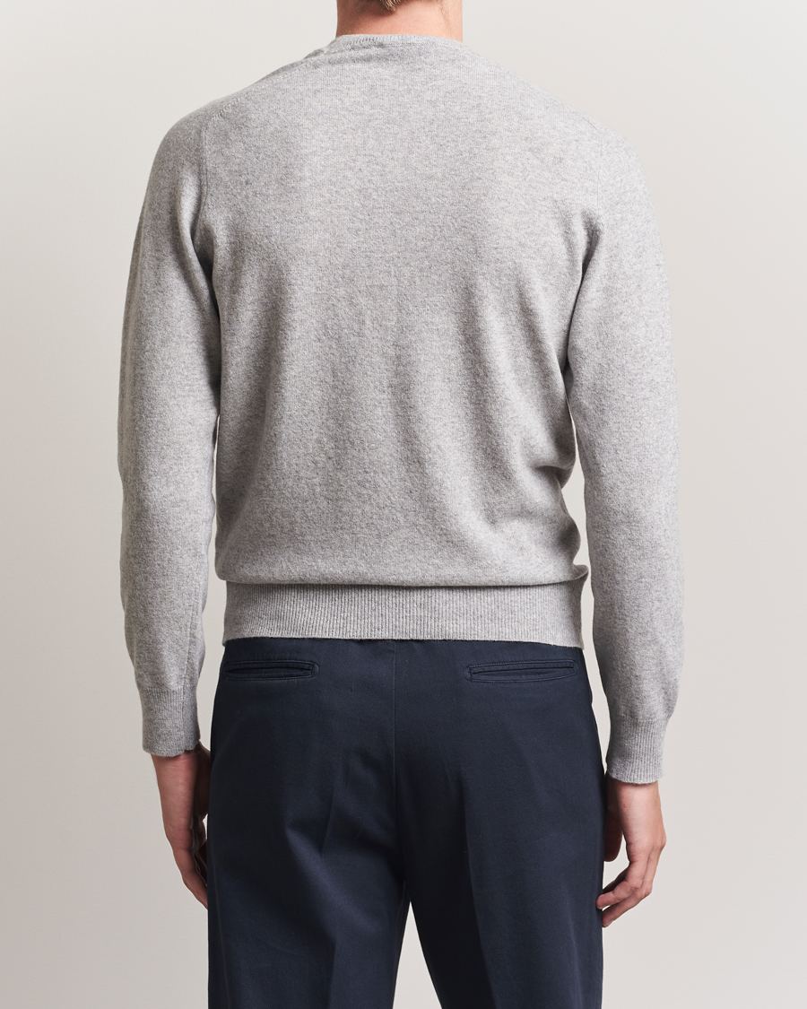 Herre | Trøjer | Altea | Wool/Cashmere Crew Neck Pullover Light Grey