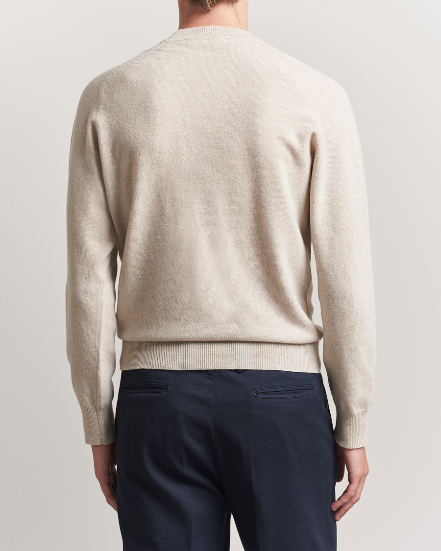 Herre | Trøjer | Altea | Wool/Cashmere Crew Neck Pullover Beige