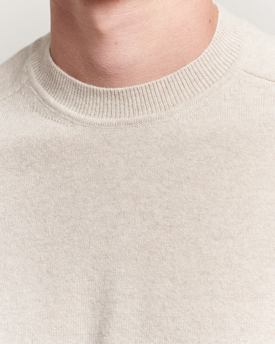 Herre | Trøjer | Altea | Wool/Cashmere Crew Neck Pullover Beige