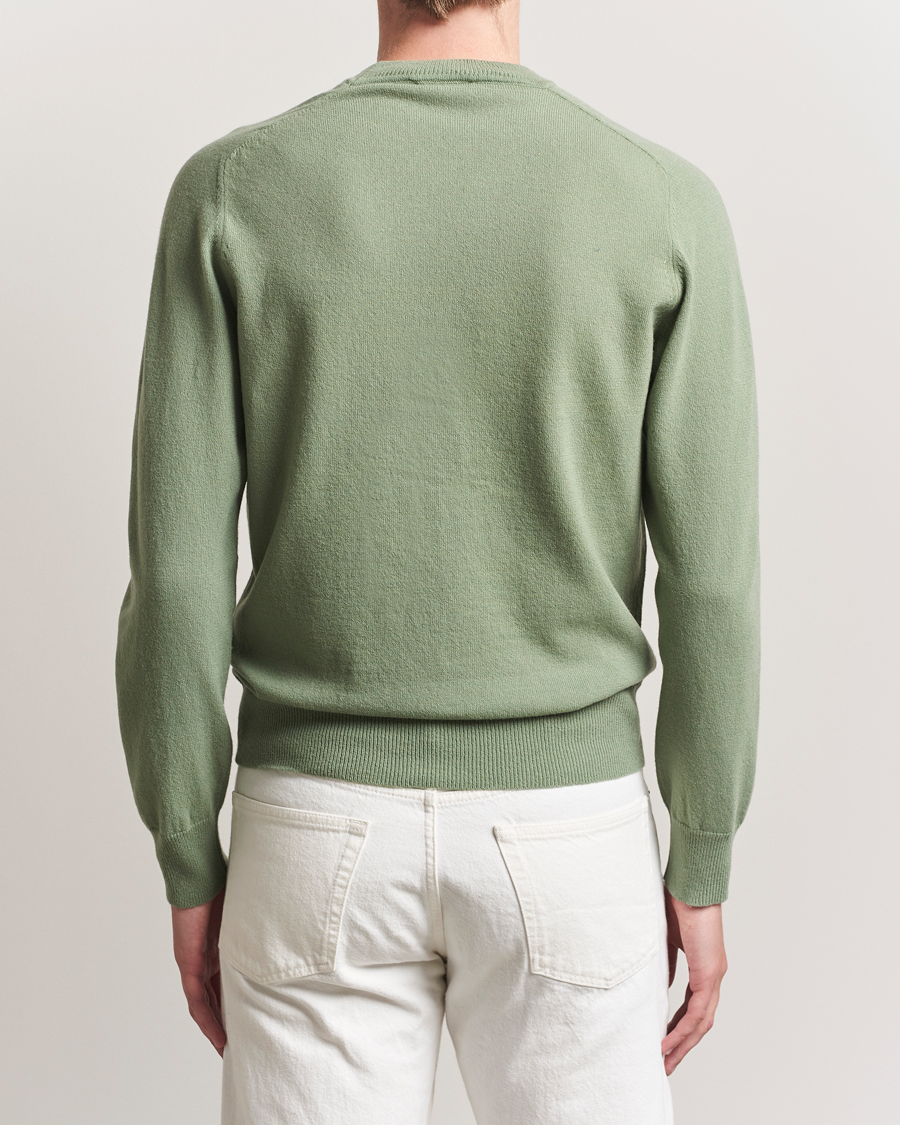 Herre | Trøjer | Altea | Wool/Cashmere Crew Neck Pullover Green