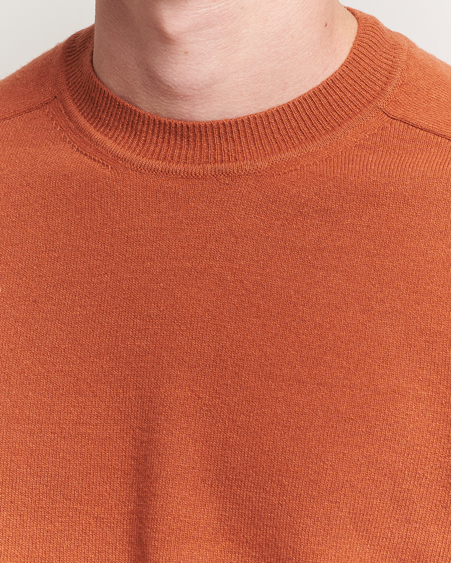 Herre | Trøjer | Altea | Wool/Cashmere Crew Neck Pullover Orange