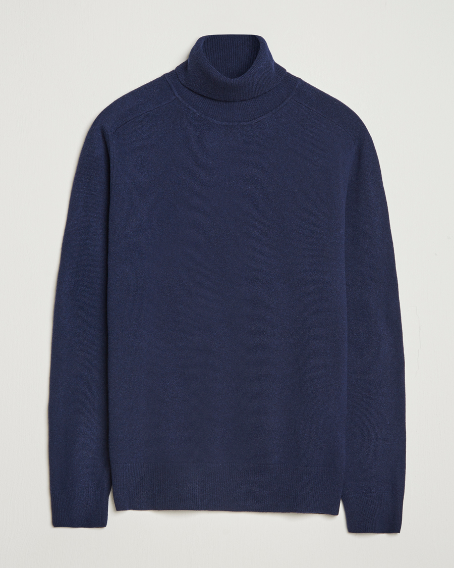 Herre | Trøjer | Altea | Wool/Cashmere Rollneck Navy