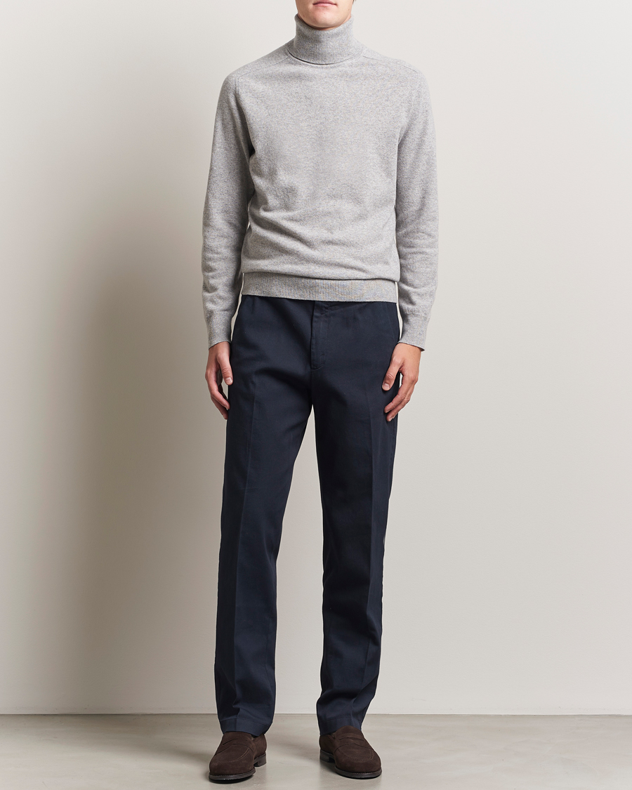 Herre | Trøjer | Altea | Wool/Cashmere Rollneck Light Grey