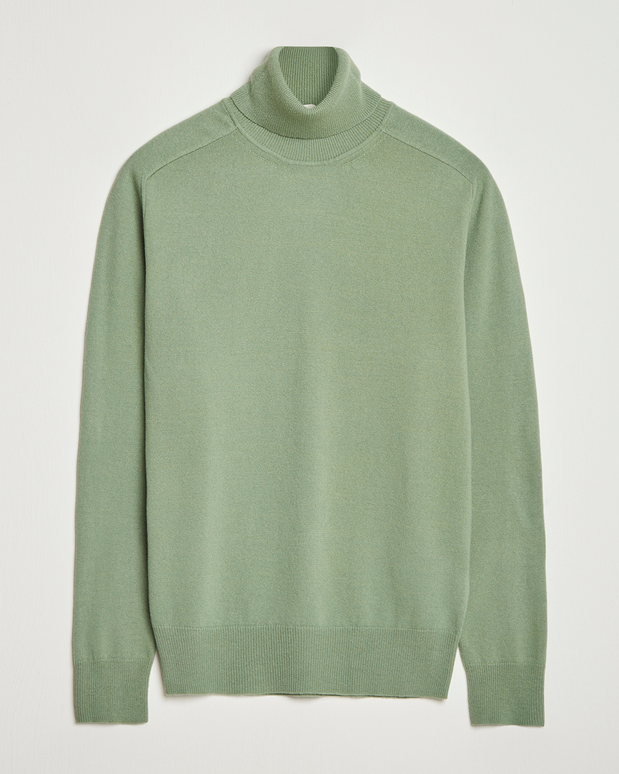 Herre | Trøjer | Altea | Wool/Cashmere Rollneck Green