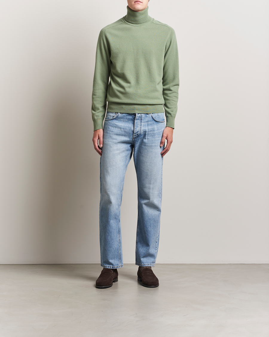 Herre | Trøjer | Altea | Wool/Cashmere Rollneck Green