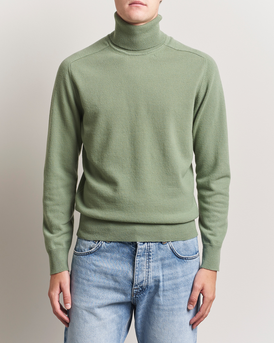Herre | Trøjer | Altea | Wool/Cashmere Rollneck Green