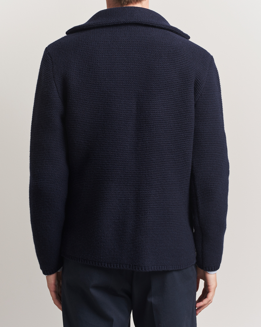 Herre | Trøjer | Altea | Wool Cardigan Jacket Navy