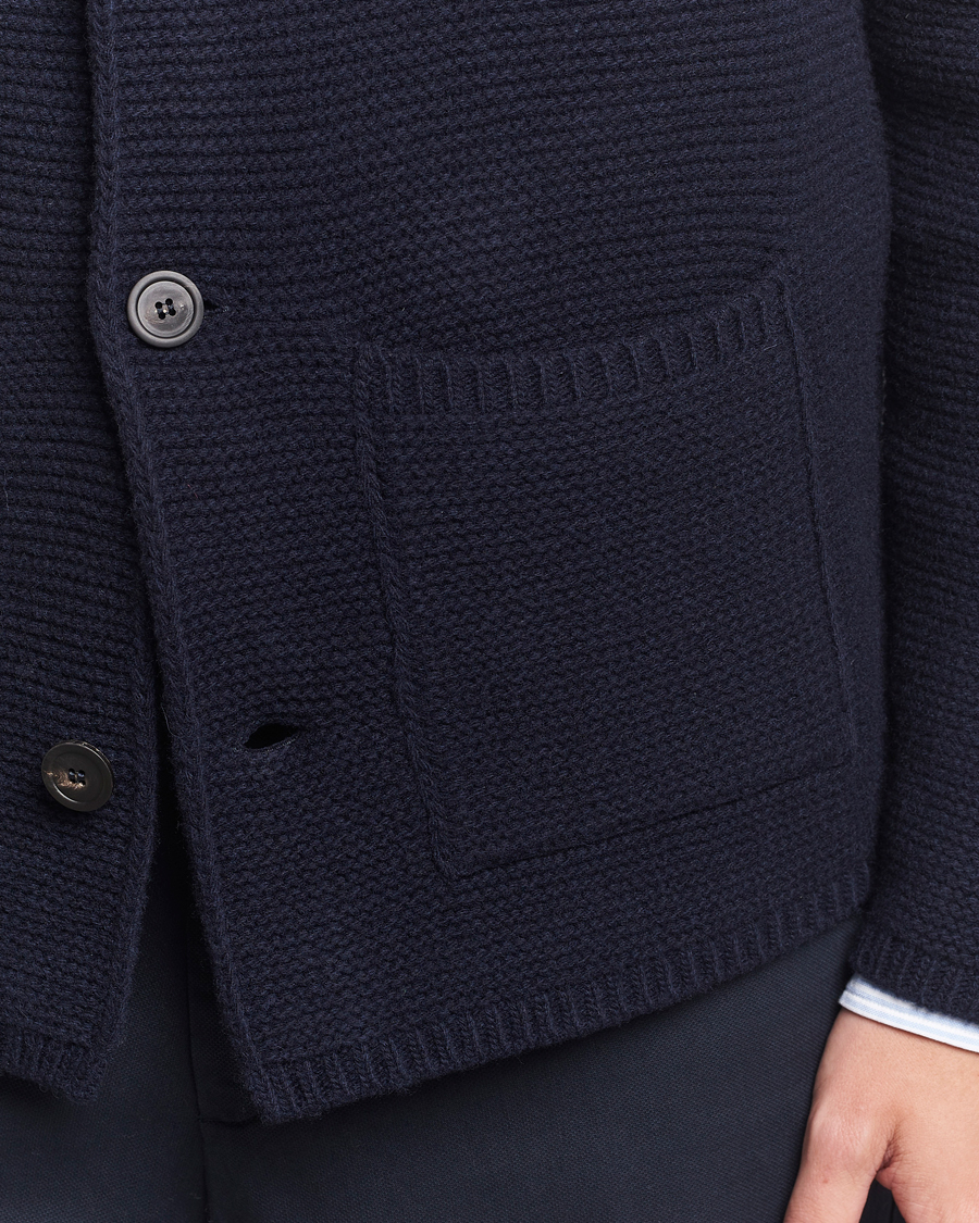 Herre | Trøjer | Altea | Wool Cardigan Jacket Navy