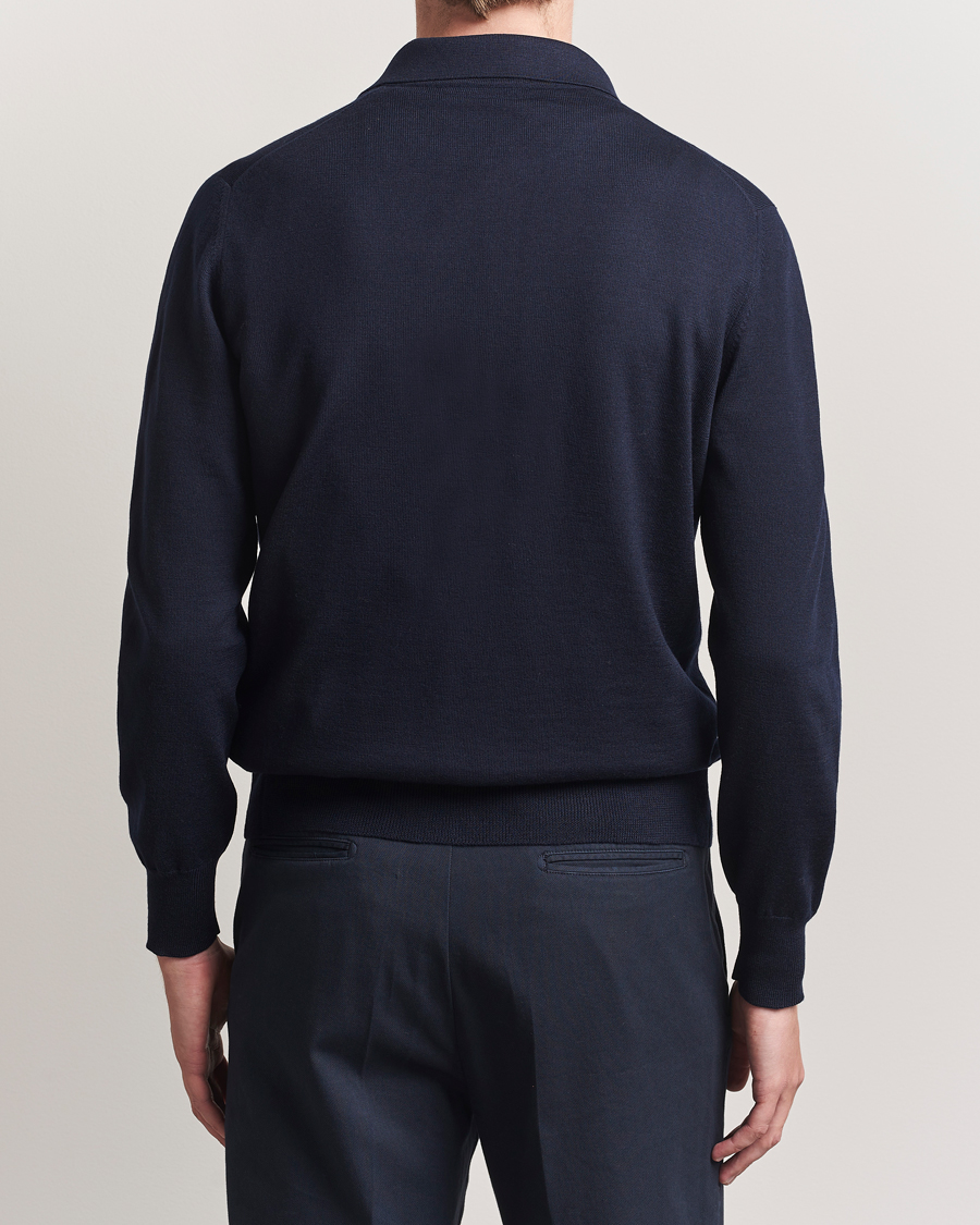 Herre | Trøjer | Altea | Merino Wool Cardigan Navy