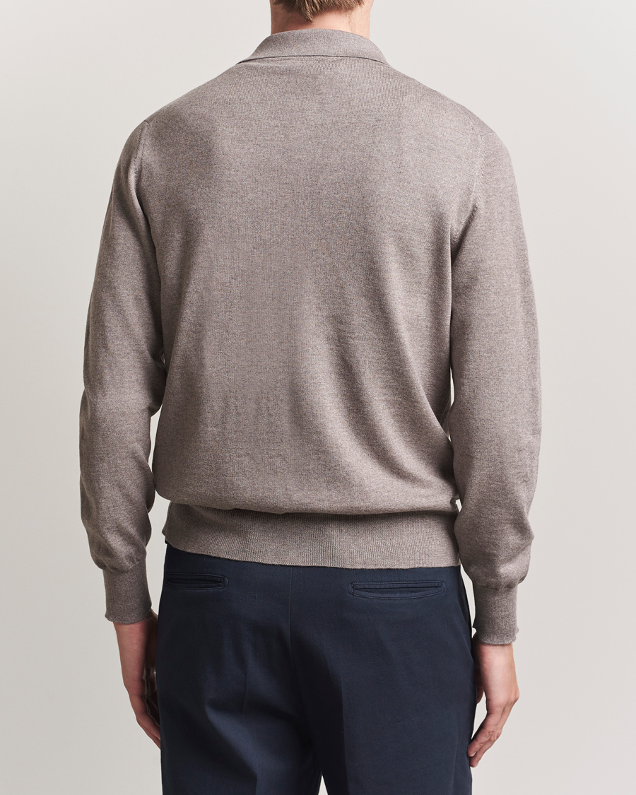 Herre | Trøjer | Altea | Merino Wool Cardigan Taupe
