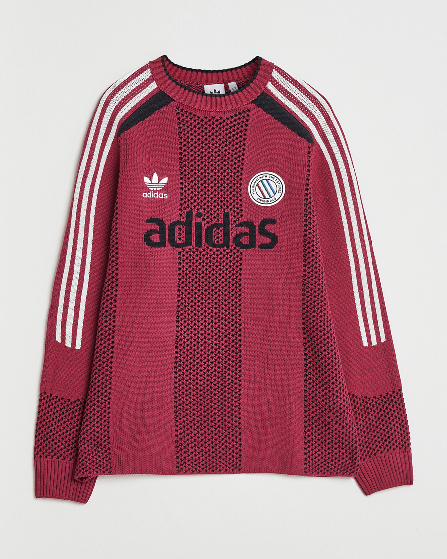 Herre | Trøjer | adidas Originals | Knitted Football Sweater Legacy Burgundy