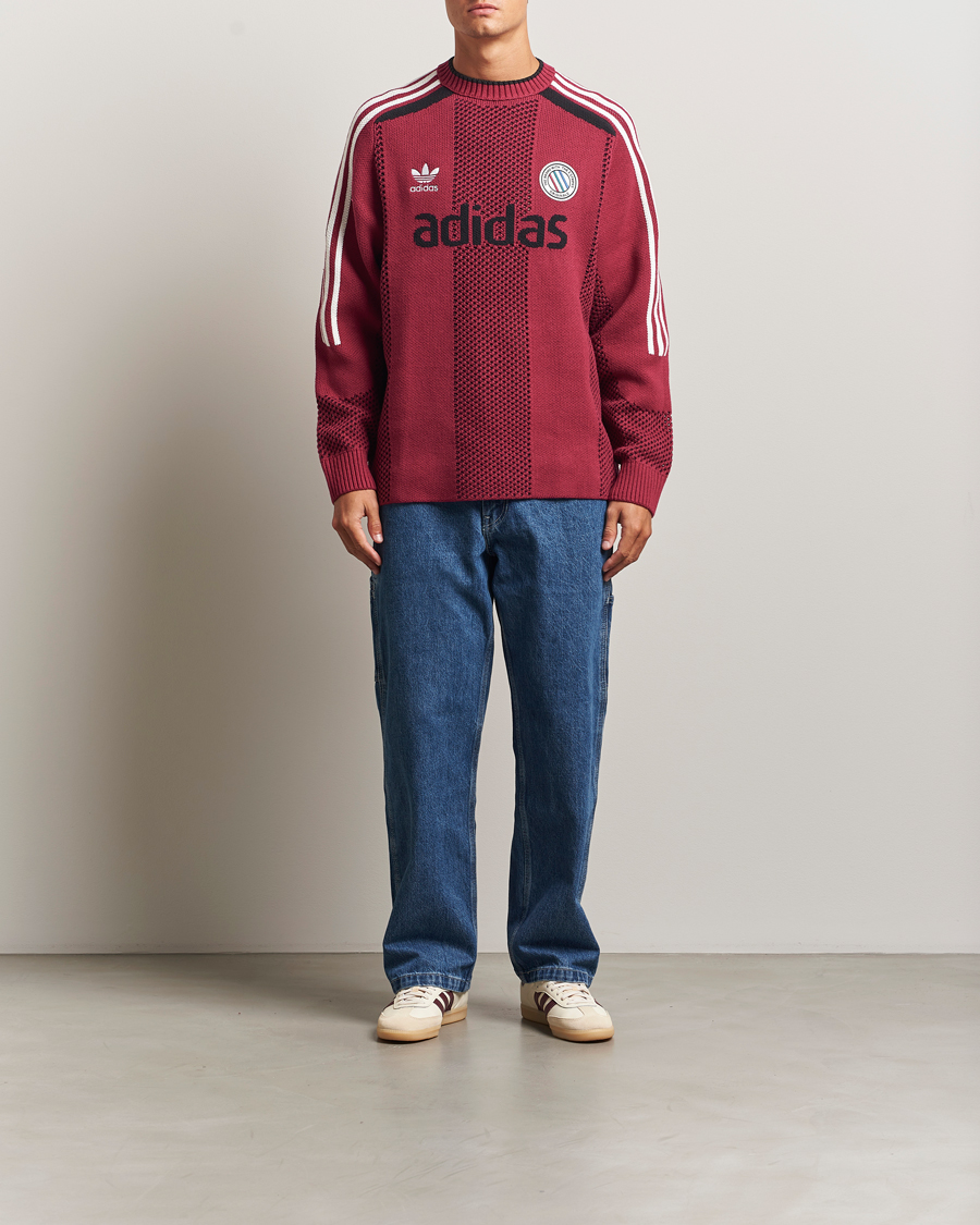 Herre | Trøjer | adidas Originals | Knitted Football Sweater Legacy Burgundy