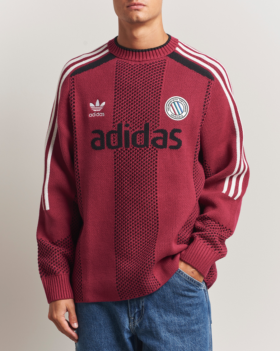 Herre | Trøjer | adidas Originals | Knitted Football Sweater Legacy Burgundy