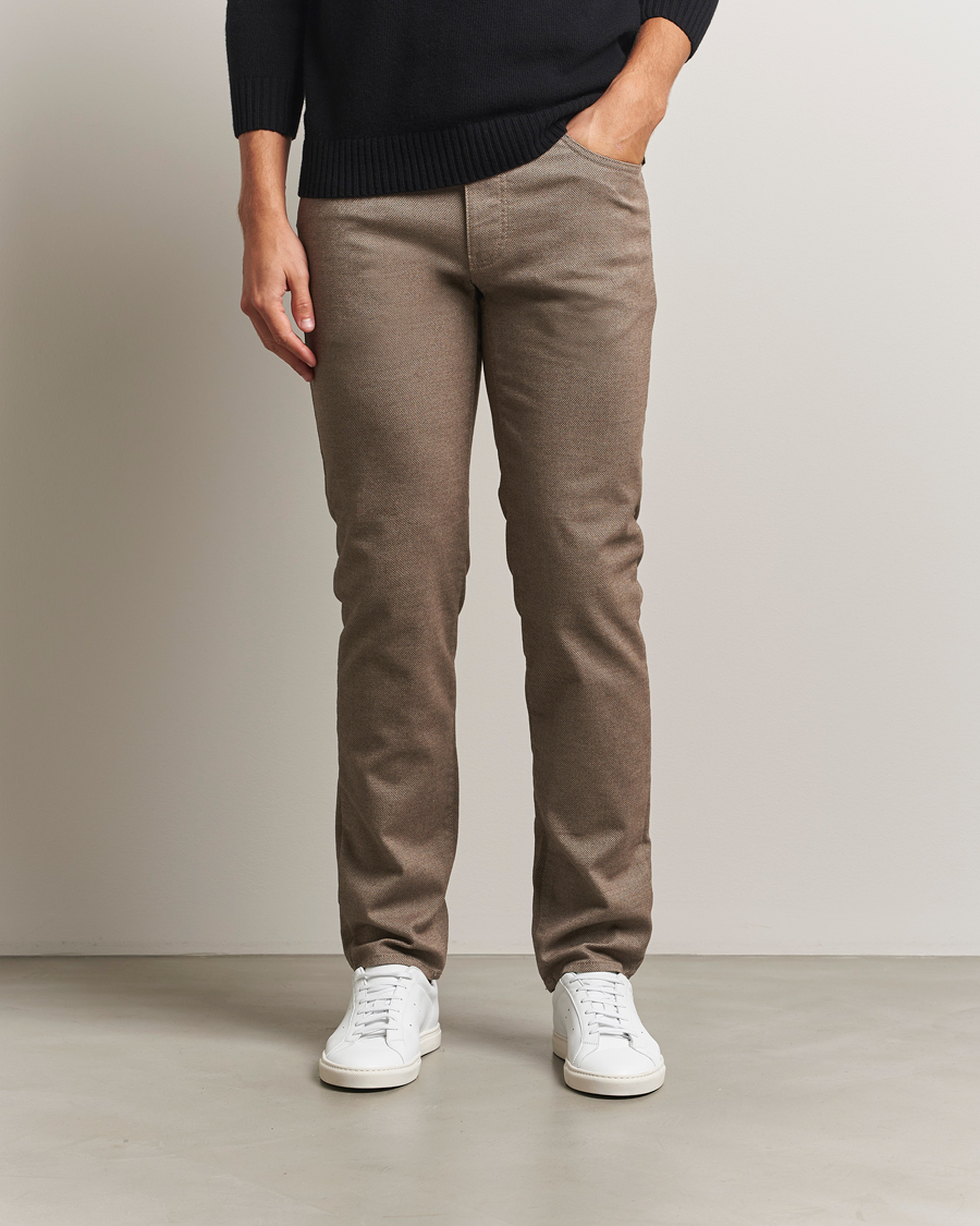 Herre | Bukser | Brax | Cadiz Woo.Look 5-Pocket Pants Camel