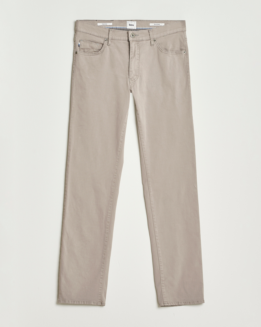 Herre | Bukser | Brax | Cadiz Cotton Satin 5-Pocket Pants Stone