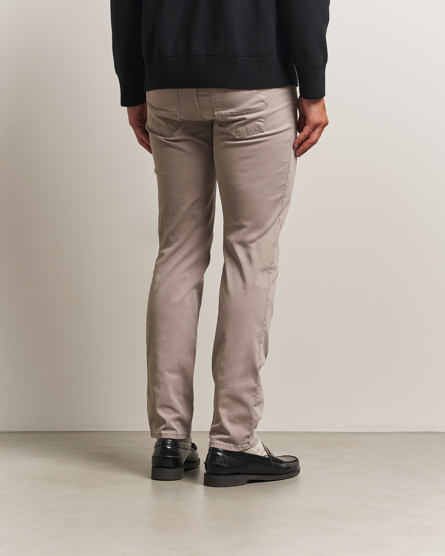 Herre | Bukser | Brax | Cadiz Cotton Satin 5-Pocket Pants Stone