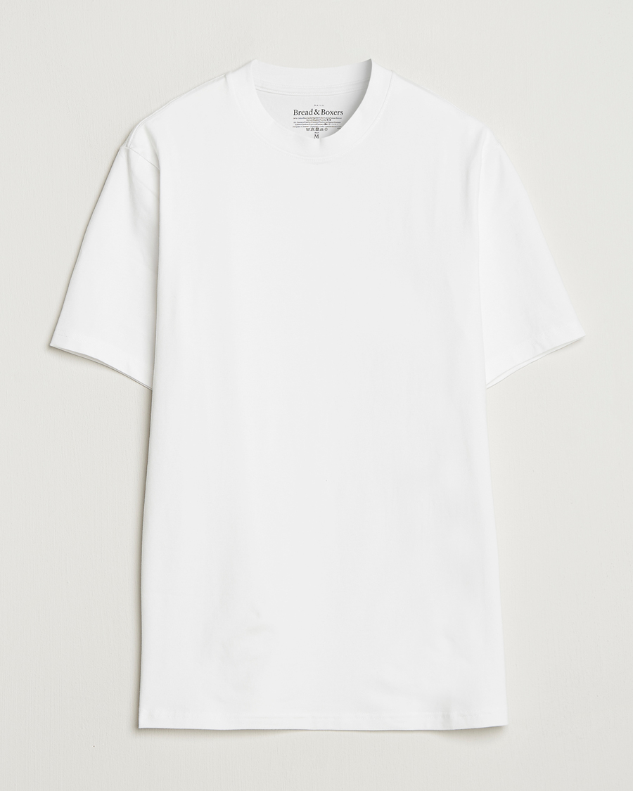 Herre | T-Shirts | Bread & Boxers | High Neck T-Shirt White