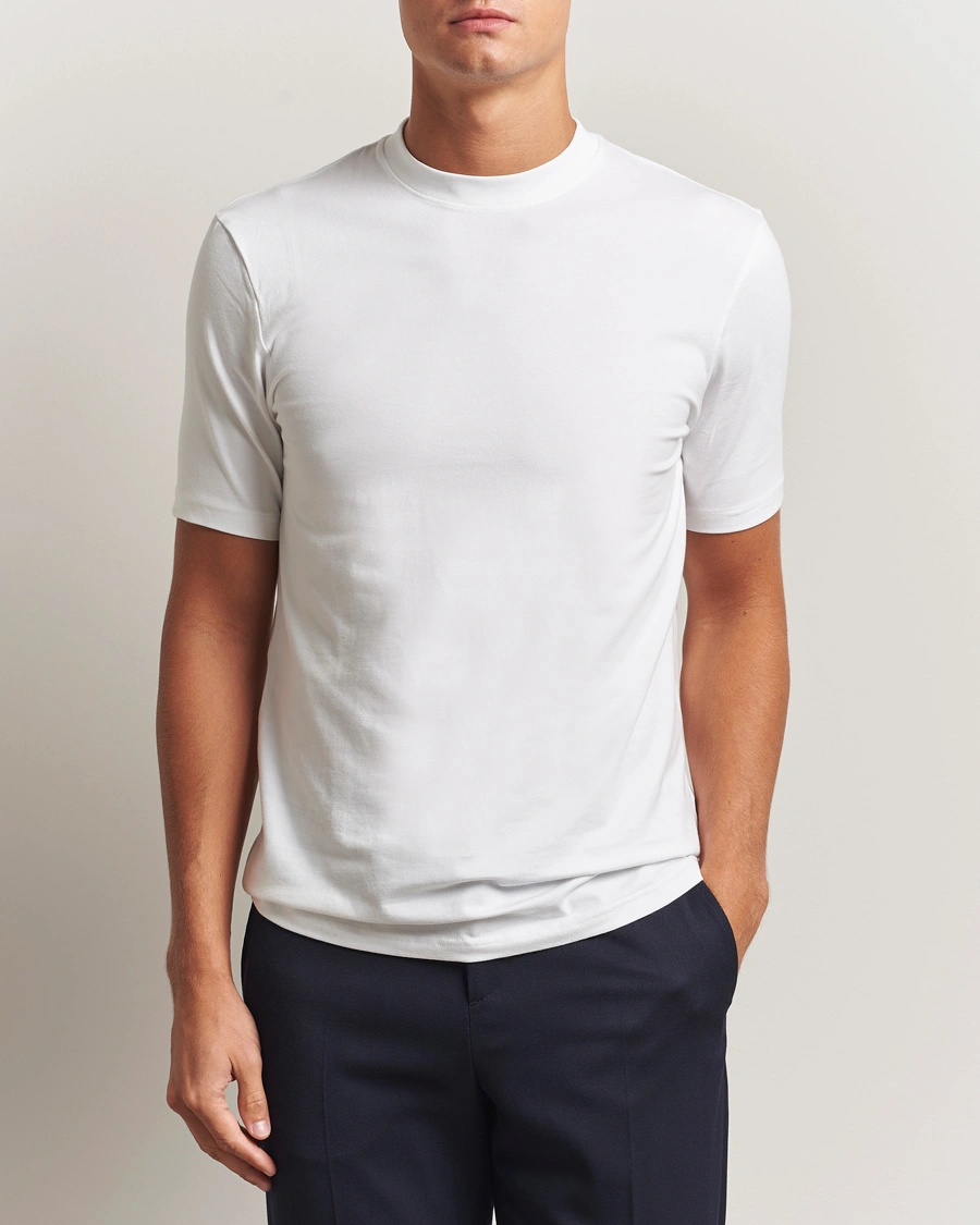 Herre | T-Shirts | Bread & Boxers | High Neck T-Shirt White