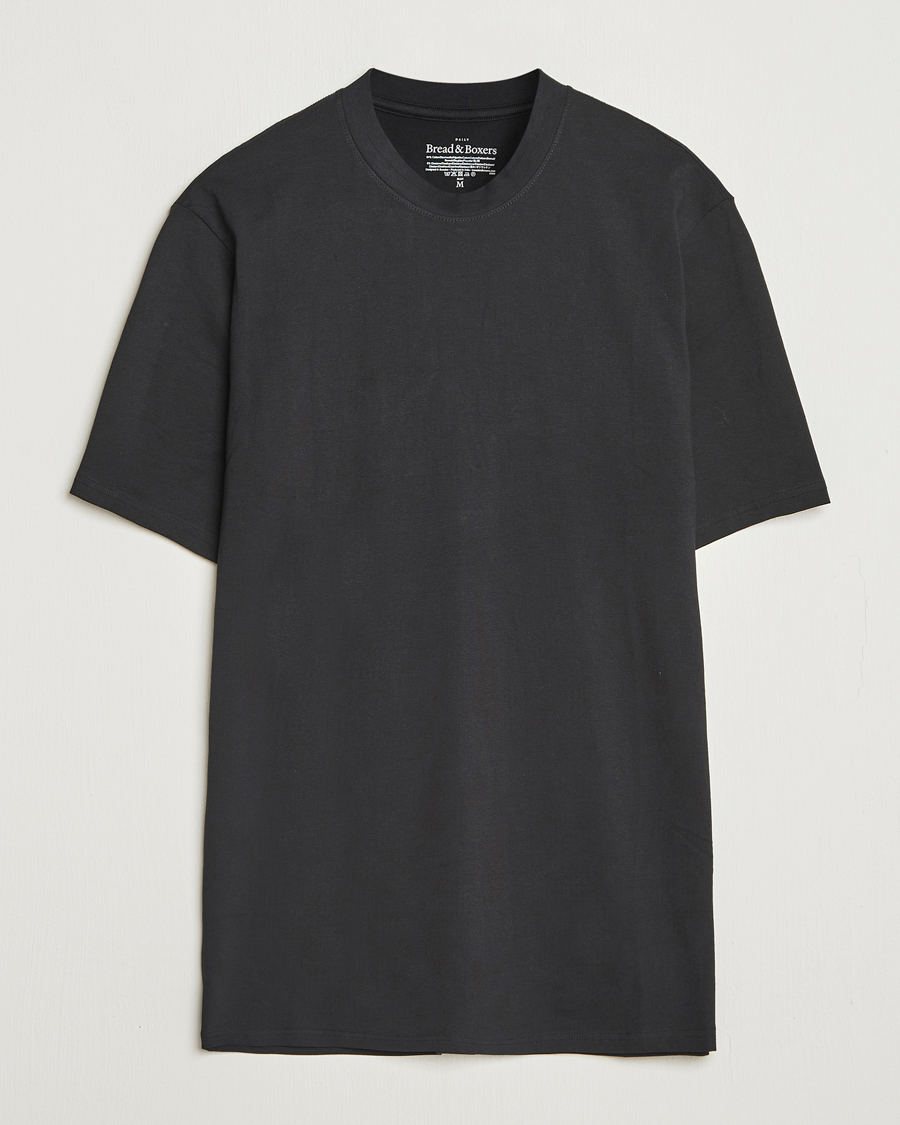 Herre | T-Shirts | Bread & Boxers | High Neck T-Shirt Black