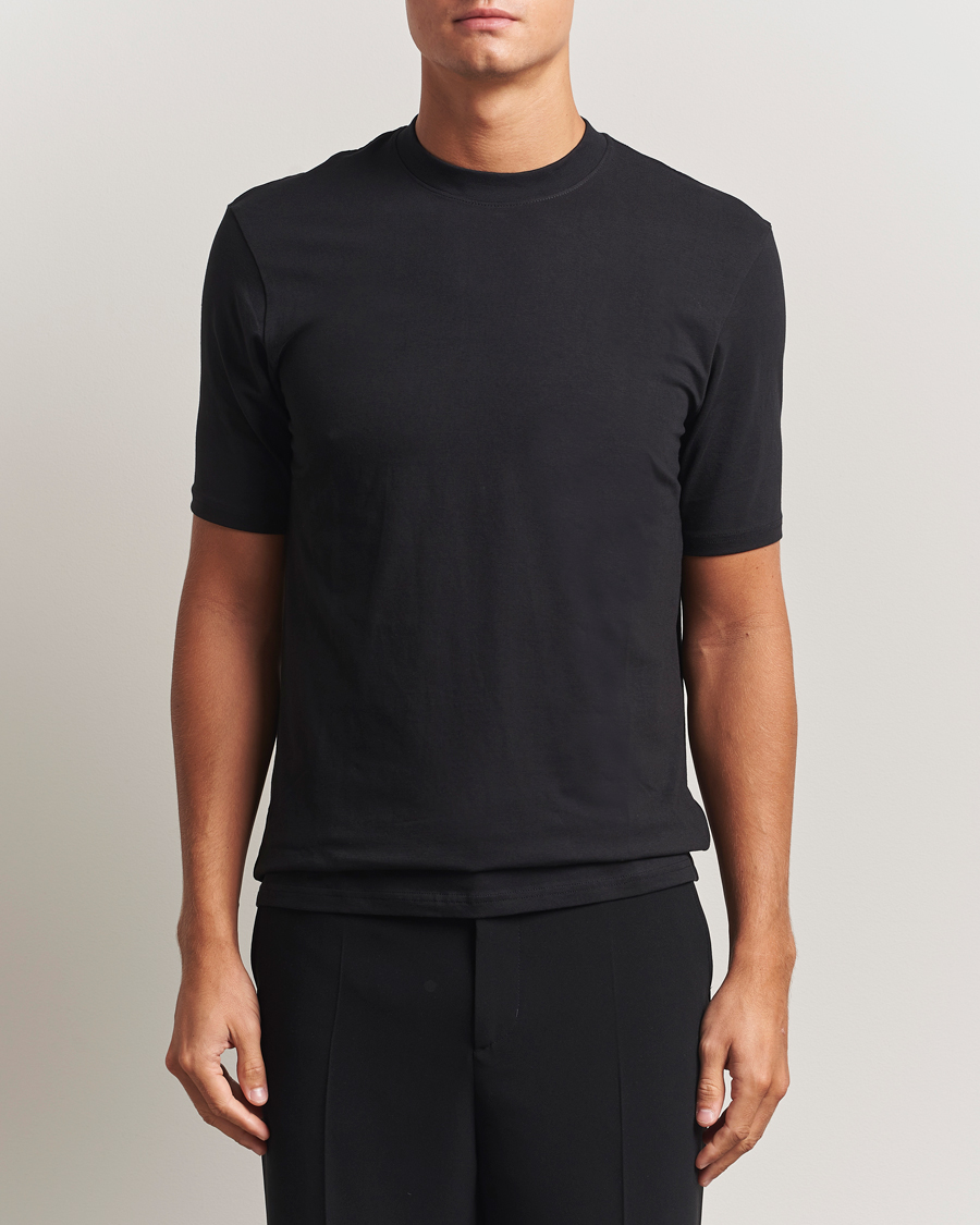 Herre | T-Shirts | Bread & Boxers | High Neck T-Shirt Black