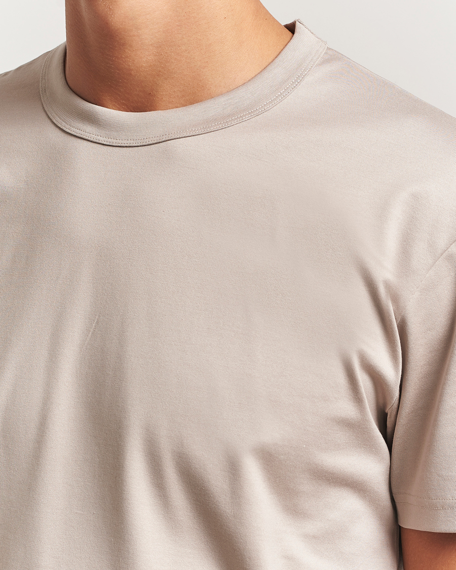 Herre | T-Shirts | Bread & Boxers | Pima Cotton Crew Neck T-Shirt Greige