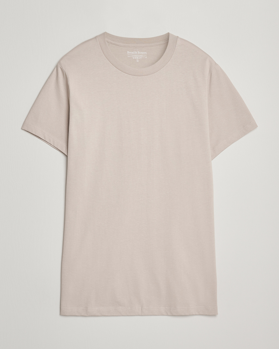 Herre | T-Shirts | Bread & Boxers | Crew Neck Regular T-Shirt Greige