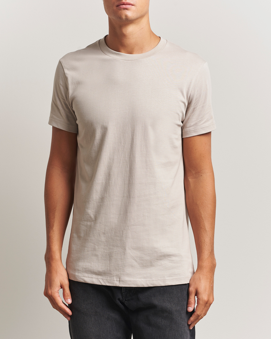 Herre | T-Shirts | Bread & Boxers | Crew Neck Regular T-Shirt Greige