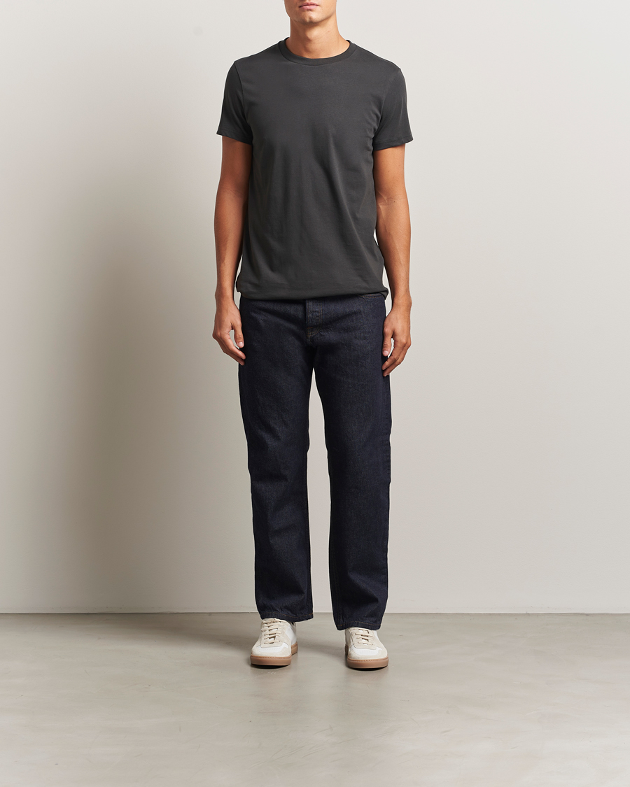 Herre | T-Shirts | Bread & Boxers | Crew Neck Regular T-Shirt Charcoal
