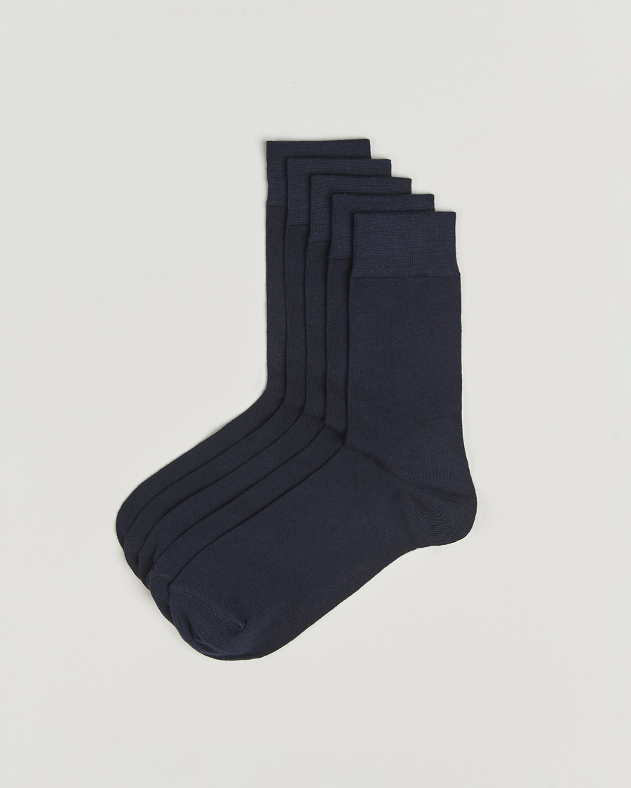 Herre | Undertøj | Bread & Boxers | 5-Pack Socks Dark Navy