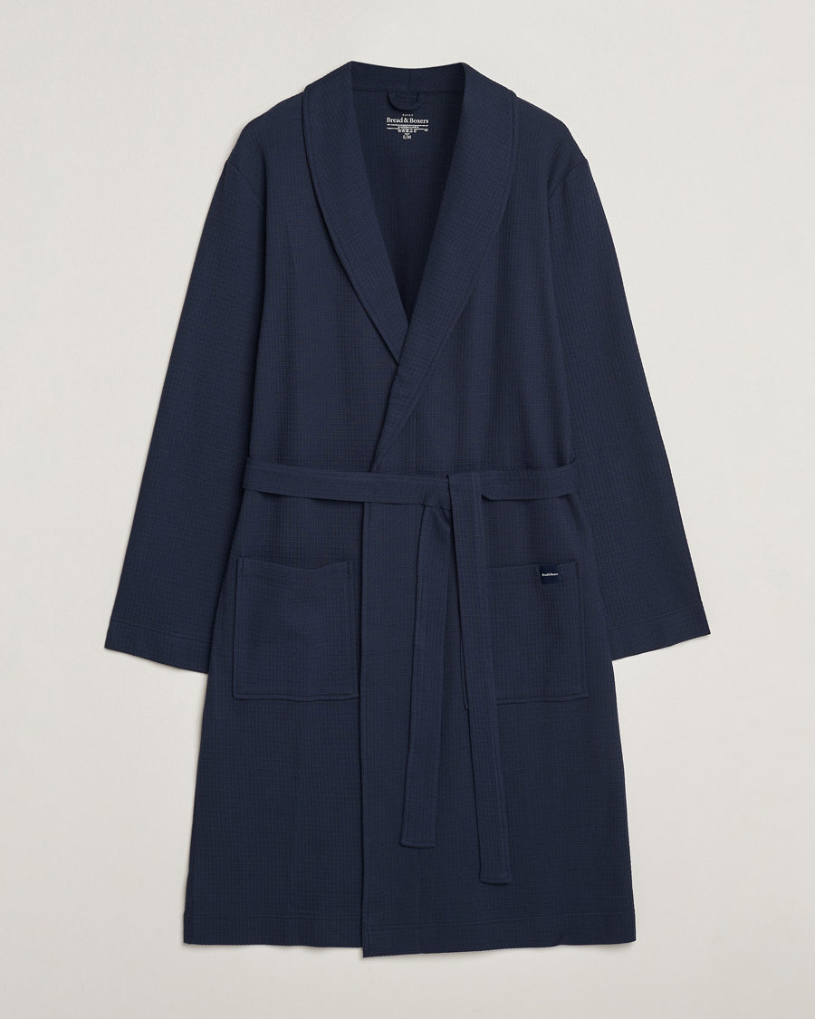 Herre | Pyjamas & Morgenkåber | Bread & Boxers | Waffle Robe Navy Blue