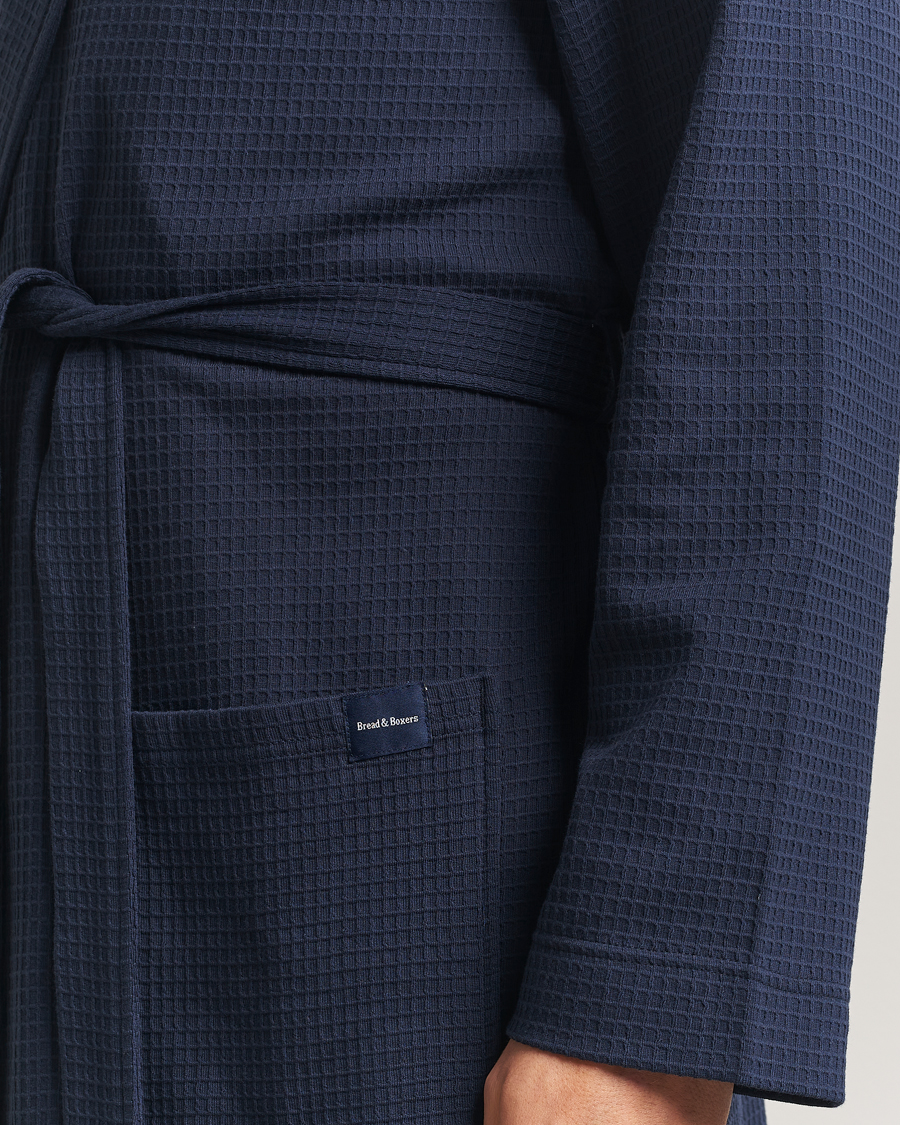 Herre | Pyjamas & Morgenkåber | Bread & Boxers | Waffle Robe Navy Blue