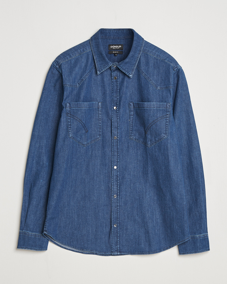 Herre | Skjorter | Dondup | Pocket Denim Shirt Medium Blue