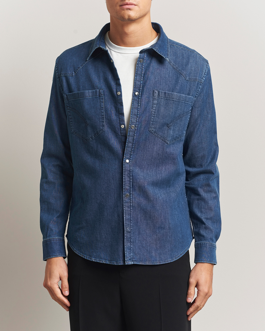 Herre | Skjorter | Dondup | Pocket Denim Shirt Medium Blue