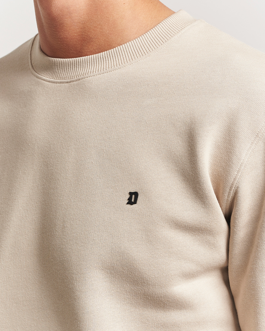 Herre | Trøjer | Dondup | Logo Crew Neck Sweatshirt Ecru