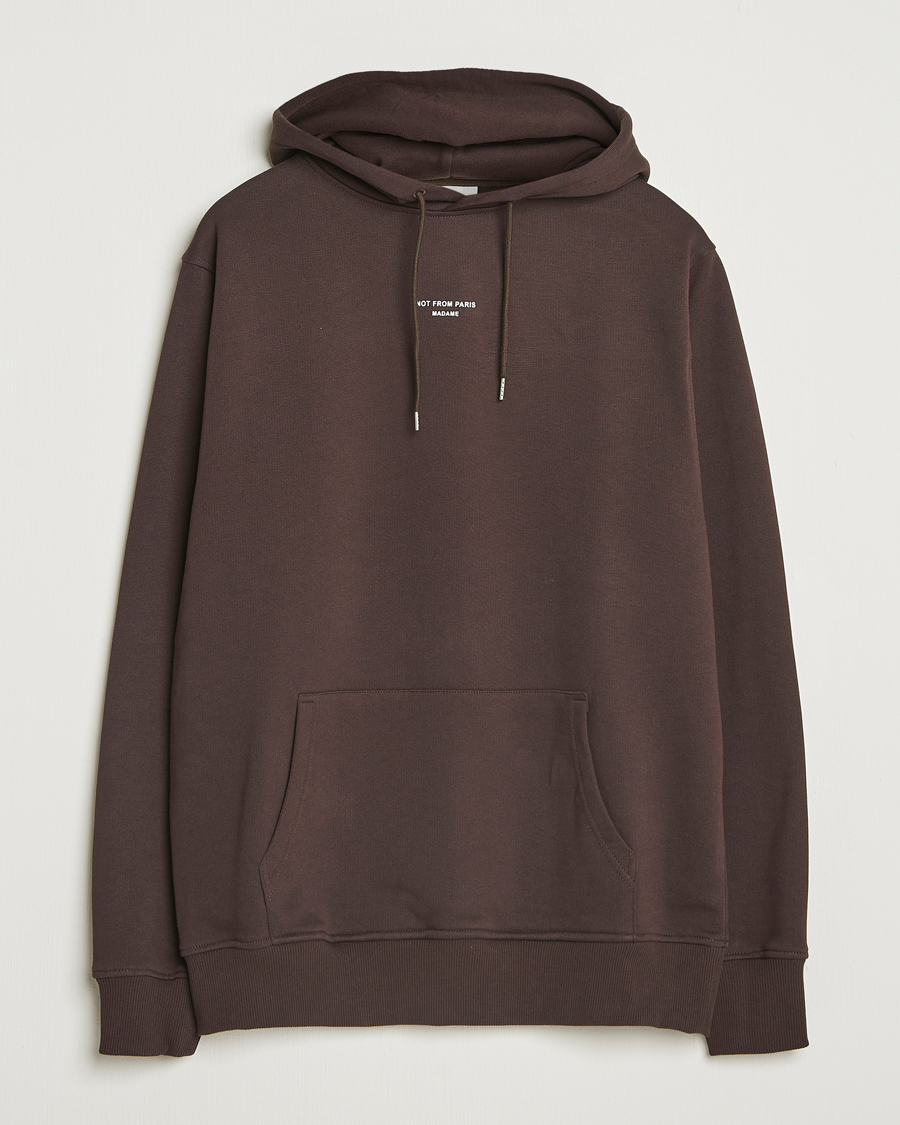 Herre | Trøjer | Drôle de Monsieur | Classic Slogan Hoodie Dark Brown