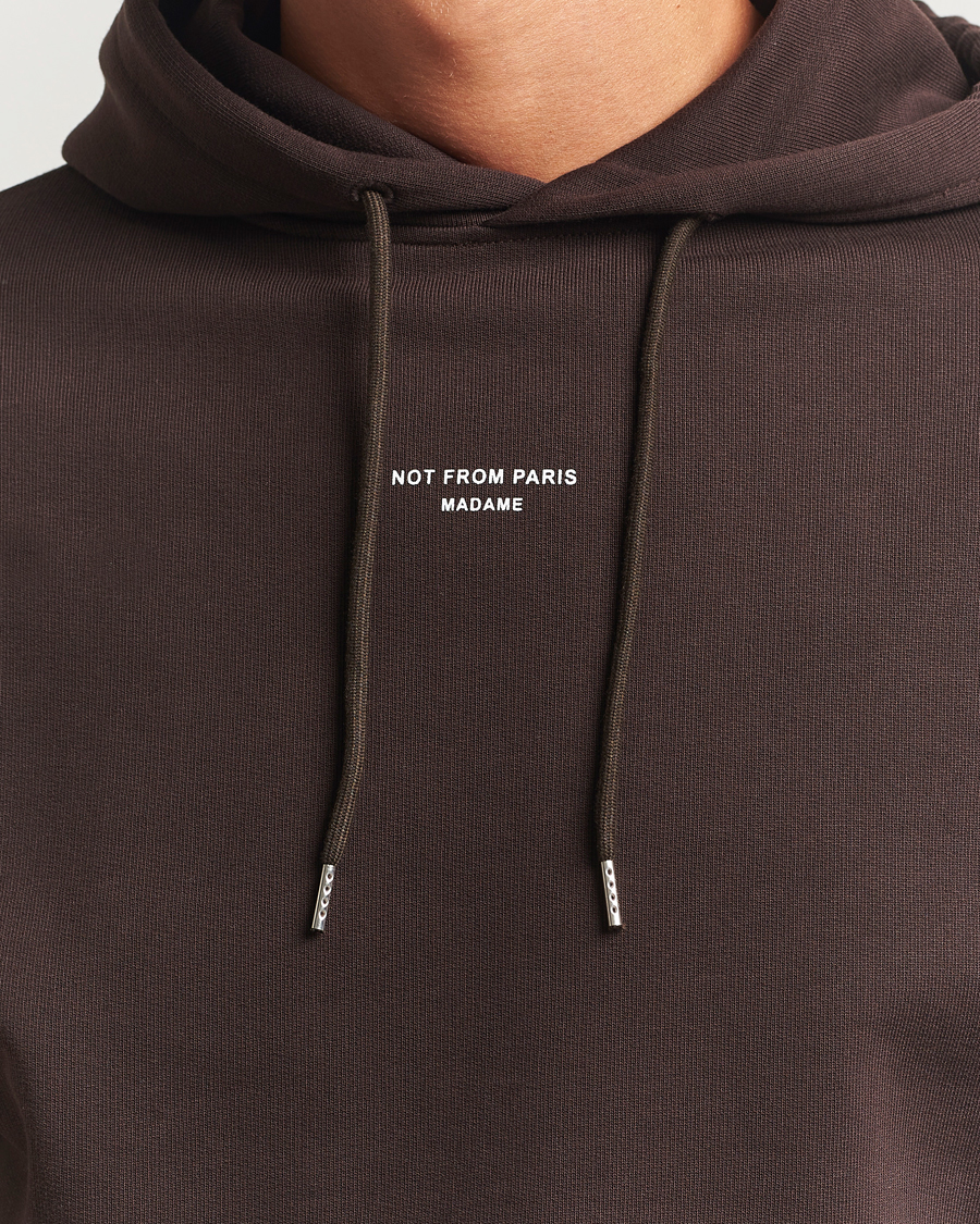 Herre | Trøjer | Drôle de Monsieur | Classic Slogan Hoodie Dark Brown