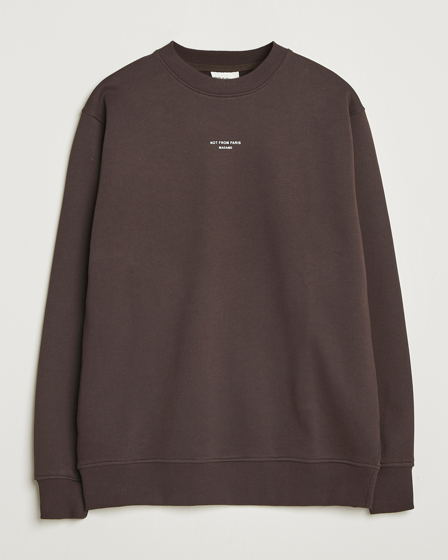 Herre | Trøjer | Drôle de Monsieur | Classic Slogan Sweatshirt Dark Brown