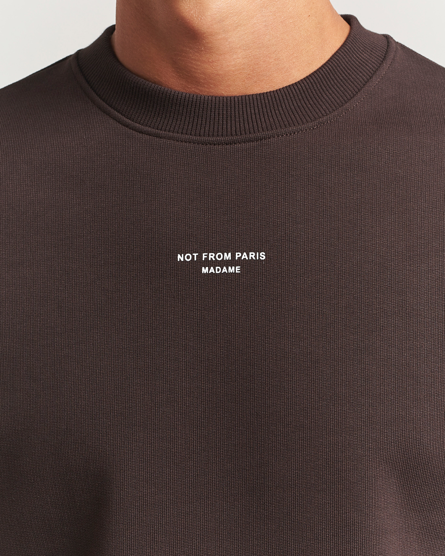Herre | Trøjer | Drôle de Monsieur | Classic Slogan Sweatshirt Dark Brown