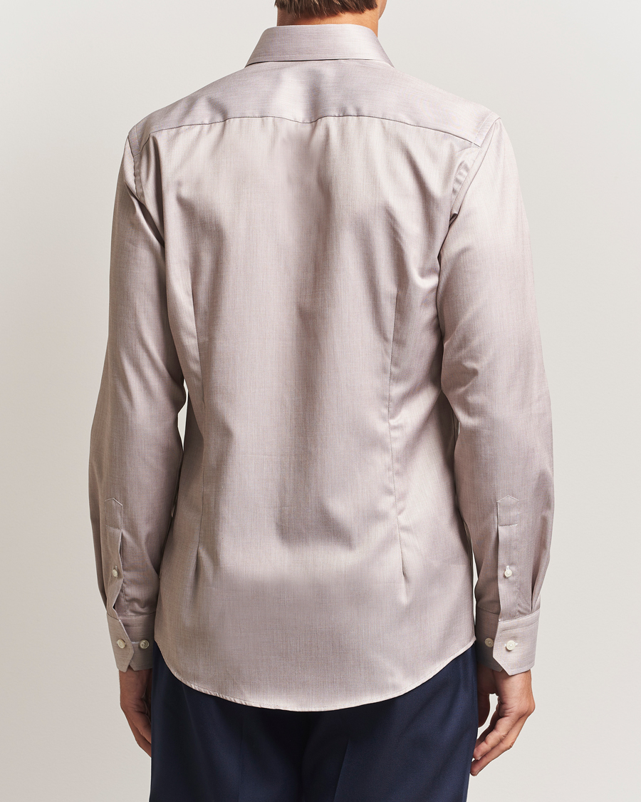 Herre | Skjorter | Eton | Slim Fit Signature Twill Paspoal Shirt Beige