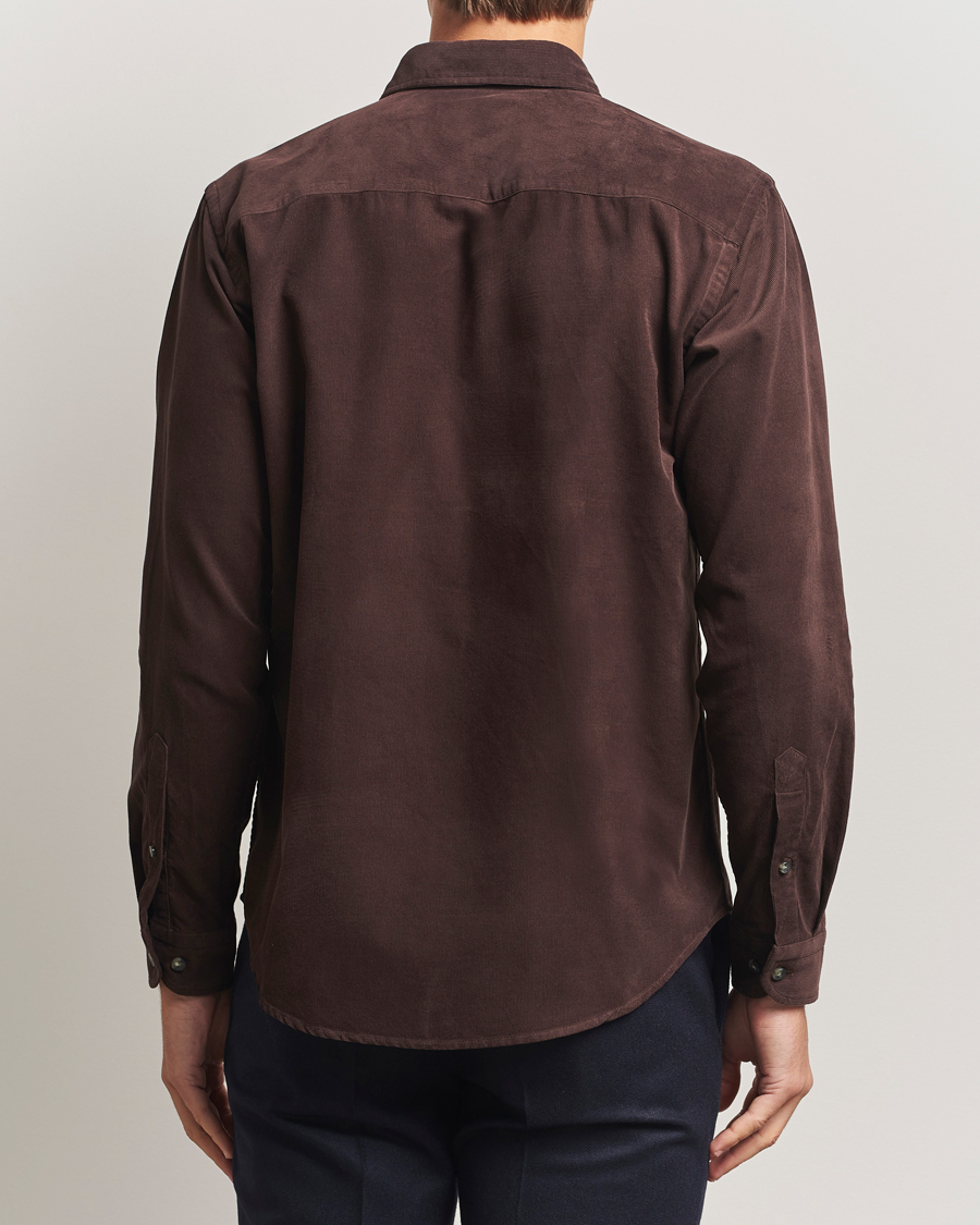Herre | Skjorter | Eton | Casual Fit Corduroy Shirt Dark Brown
