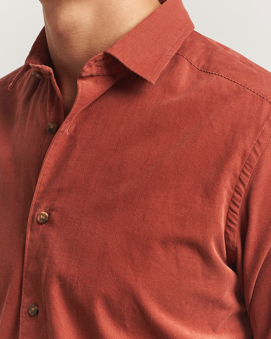 Herre | Skjorter | Eton | Casual Fit Corduroy Shirt Rust Red