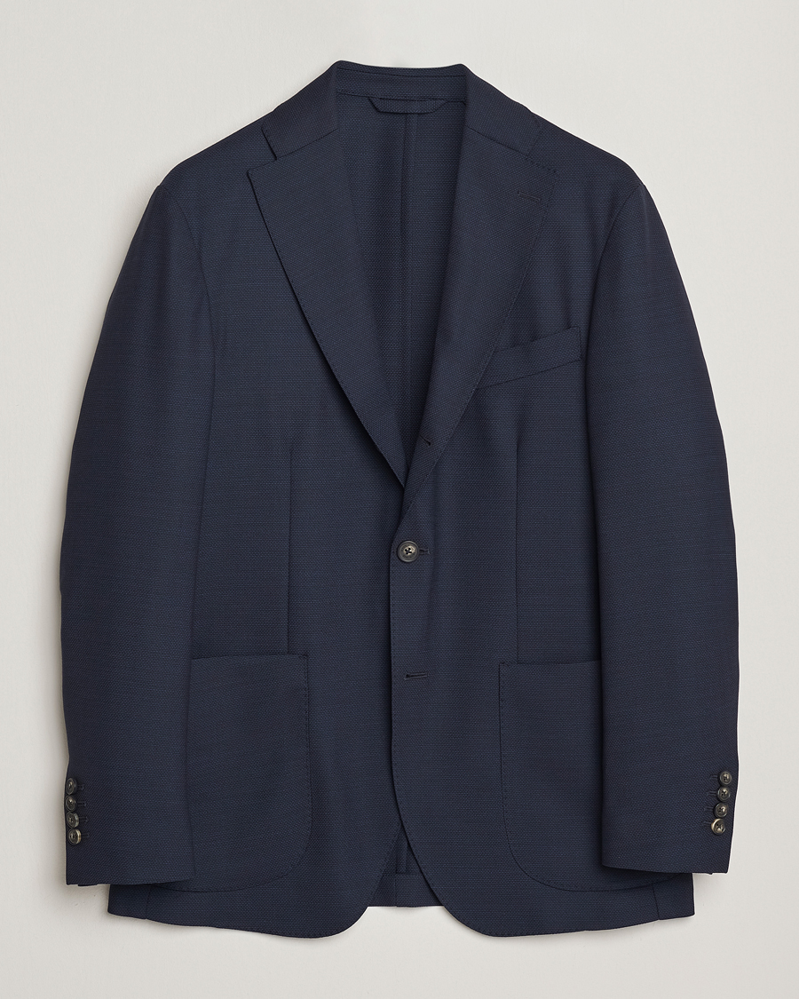 Herre | Blazere & jakker | Eton | Wool Lana Tech Soft Blazer Navy Blue