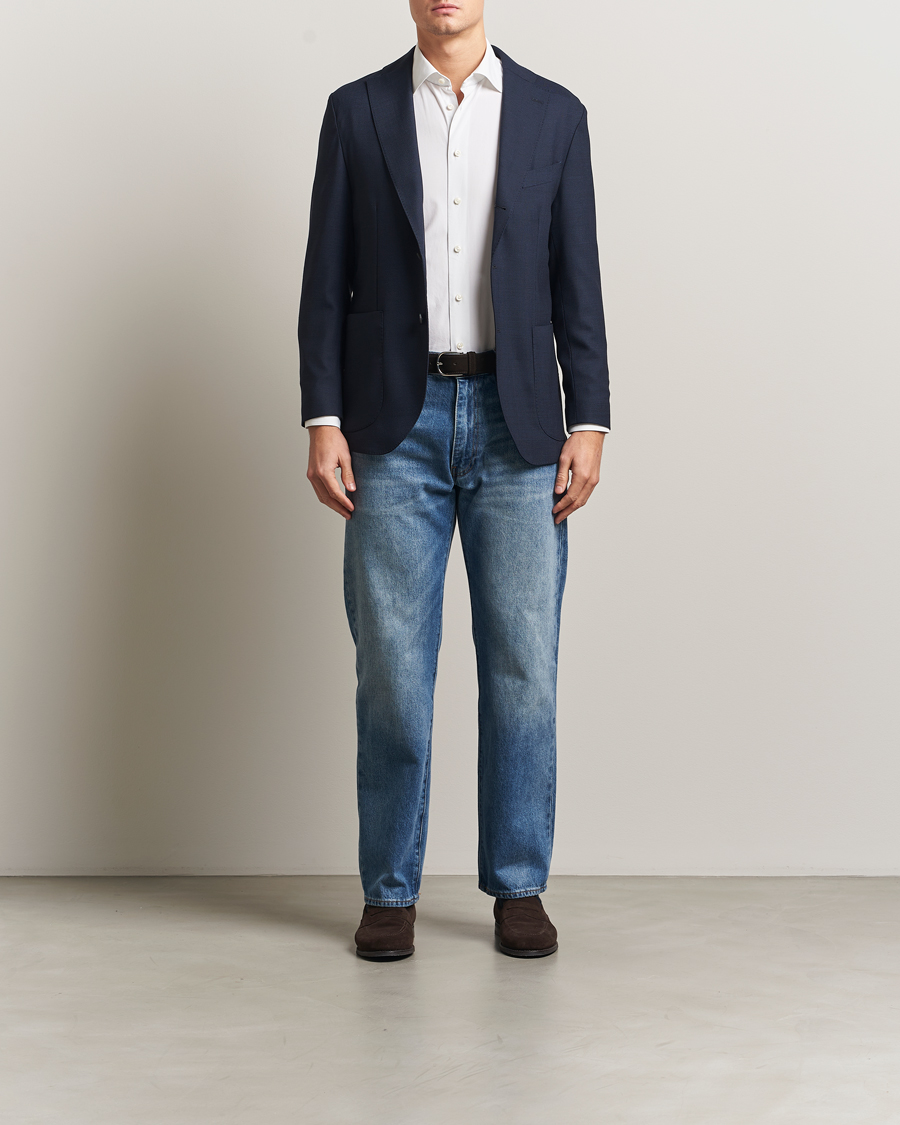 Herre | Blazere & jakker | Eton | Wool Lana Tech Soft Blazer Navy Blue
