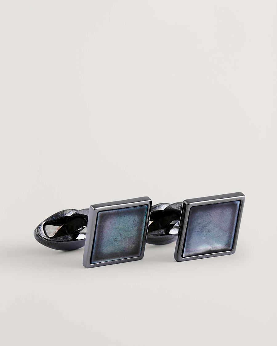 Herre | Manchetknapper | Eton | Mother of Pearl Cufflink Dark Grey