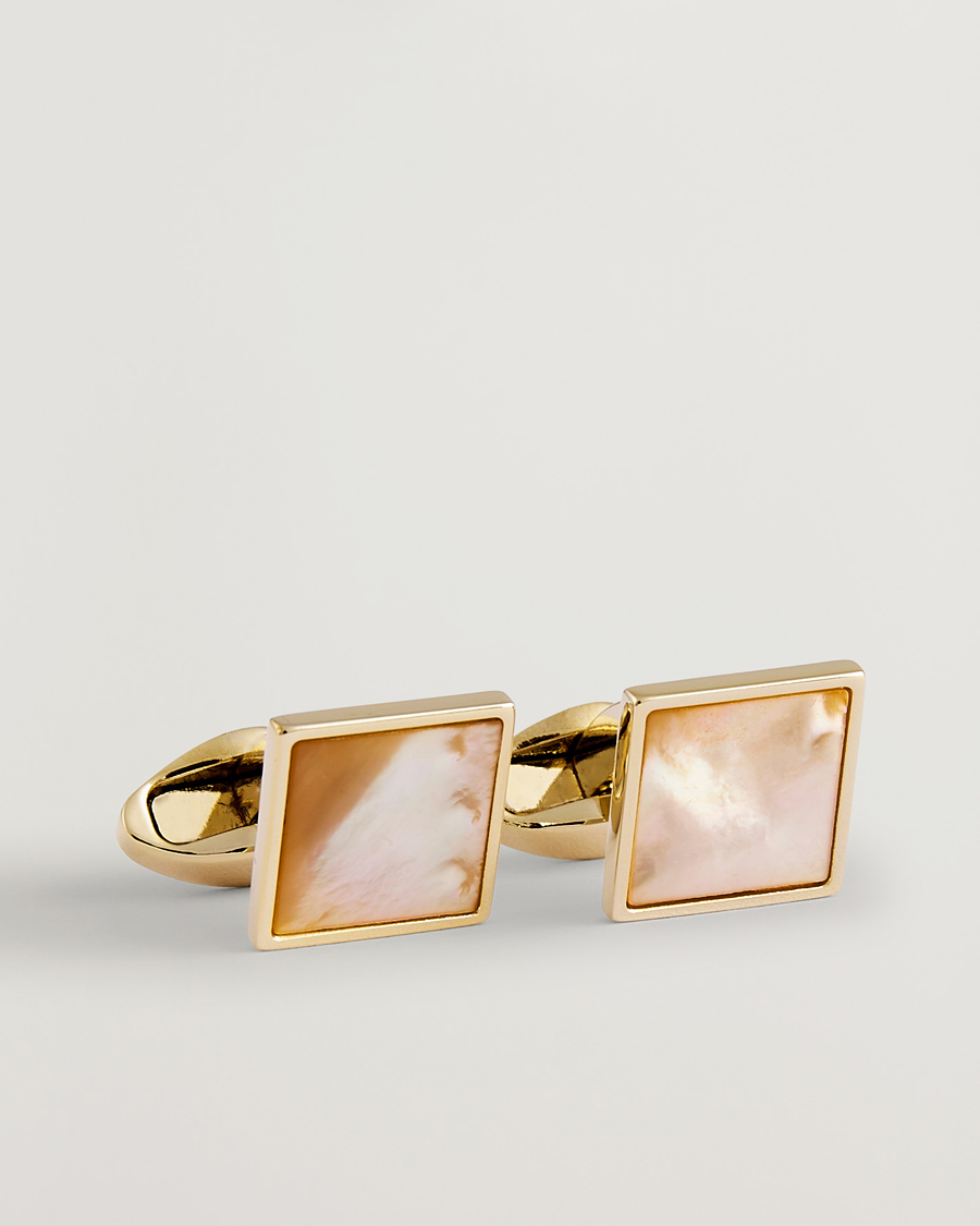 Herre | Manchetknapper | Eton | Mother of Pearl Cufflink Beige